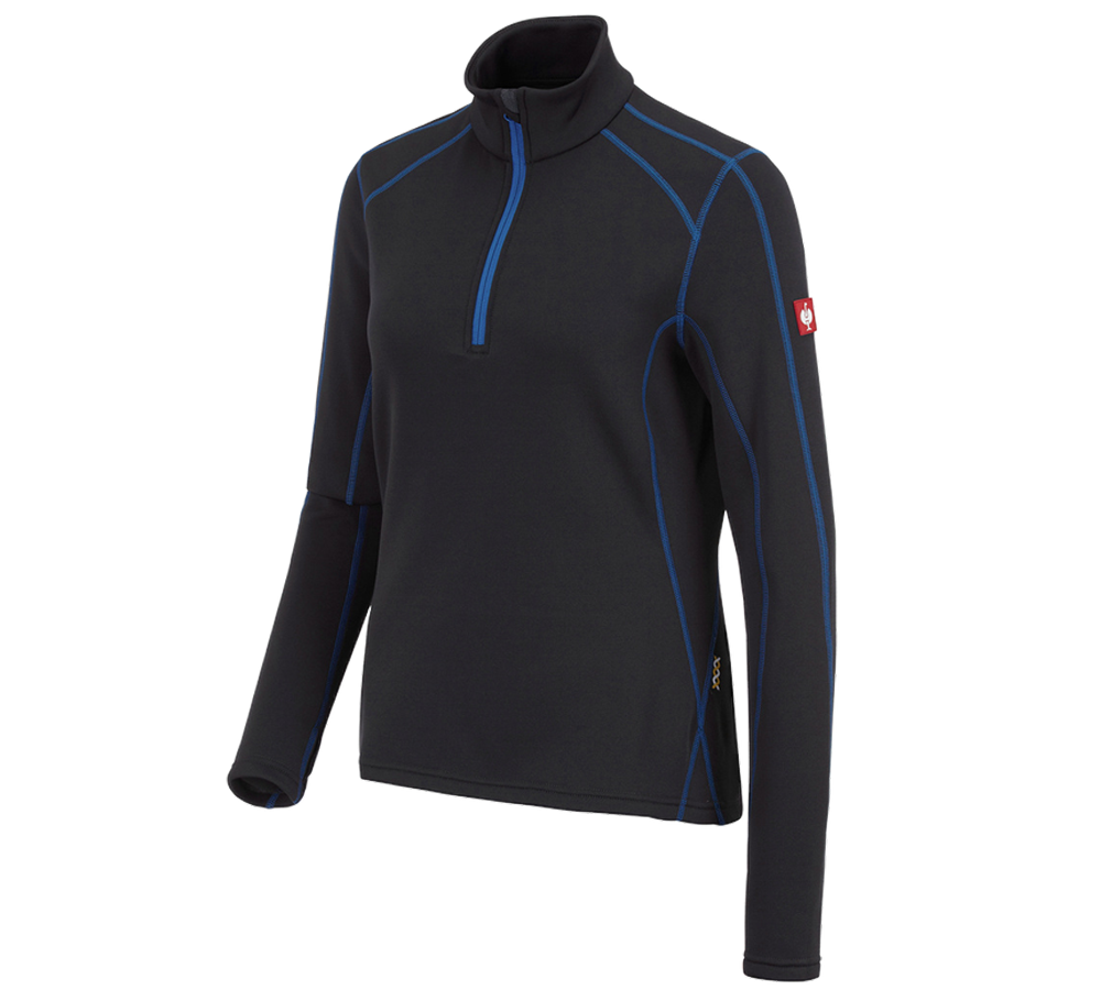 Shirts, Pullover & more: Funct.-Troyer thermo stretch e.s.motion 2020, la. + graphite/gentianblue