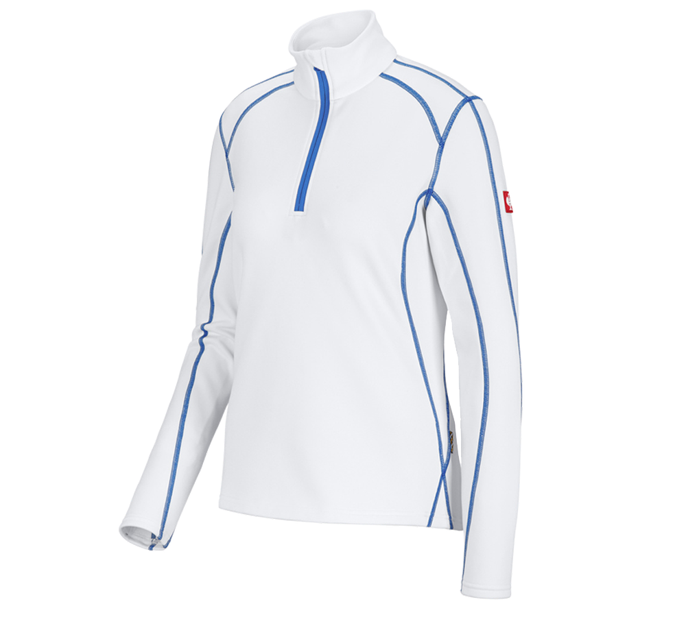 T-Shirts, Pullover & Skjorter: Damefunkt.pullover termostretch e.s.motion 2020 + hvid/ensianblå