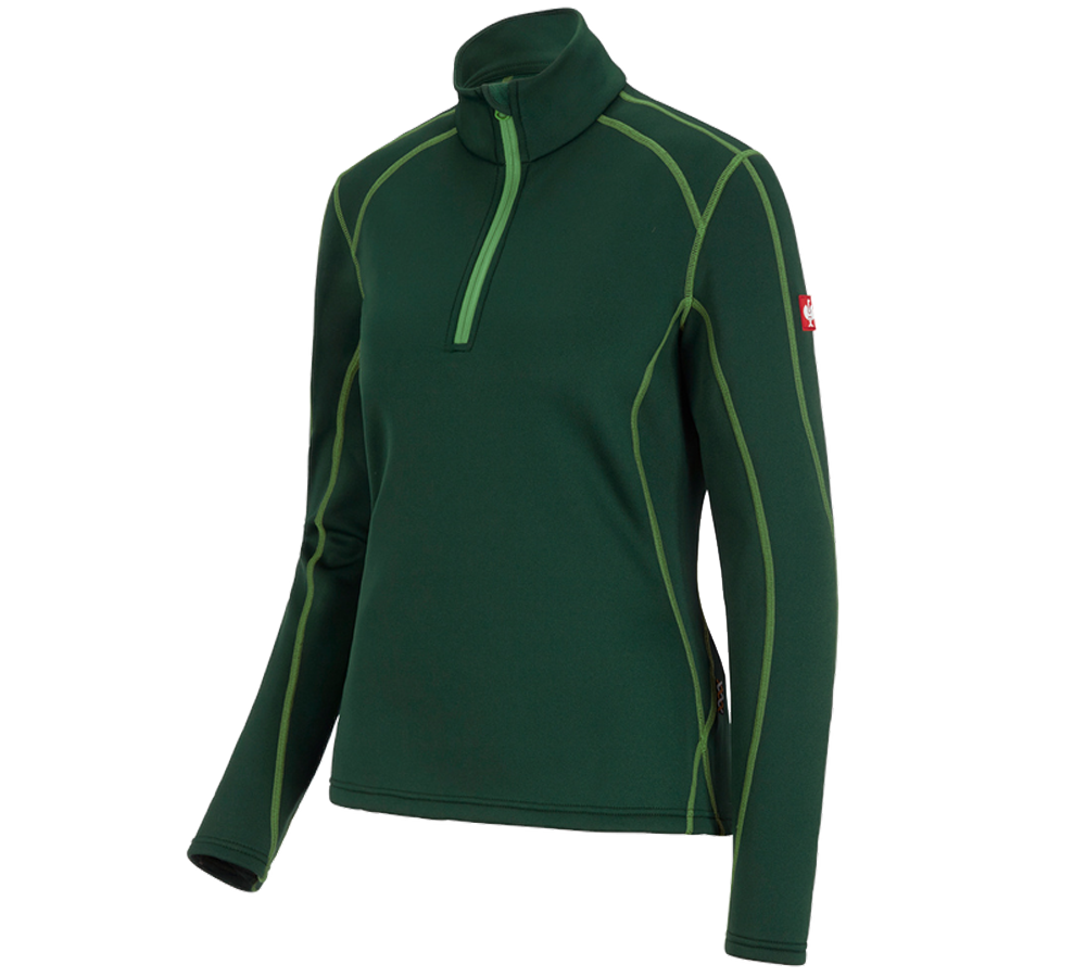 T-Shirts, Pullover & Skjorter: Damefunkt.pullover termostretch e.s.motion 2020 + grøn/havgrøn