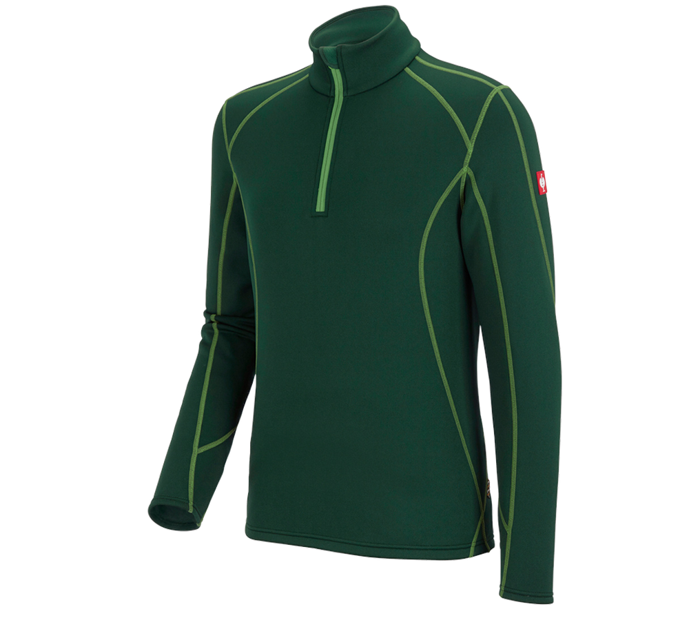 T-Shirts, Pullover & Skjorter: Funk.trøje thermo stretch e.s.motion 2020 + grøn/havgrøn