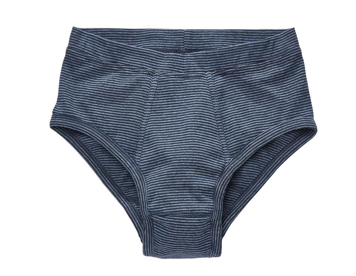 Undertøj | Termotøj: e.s. slip finribbet classic, pakke med 2 stk. + mørkeblå stribet