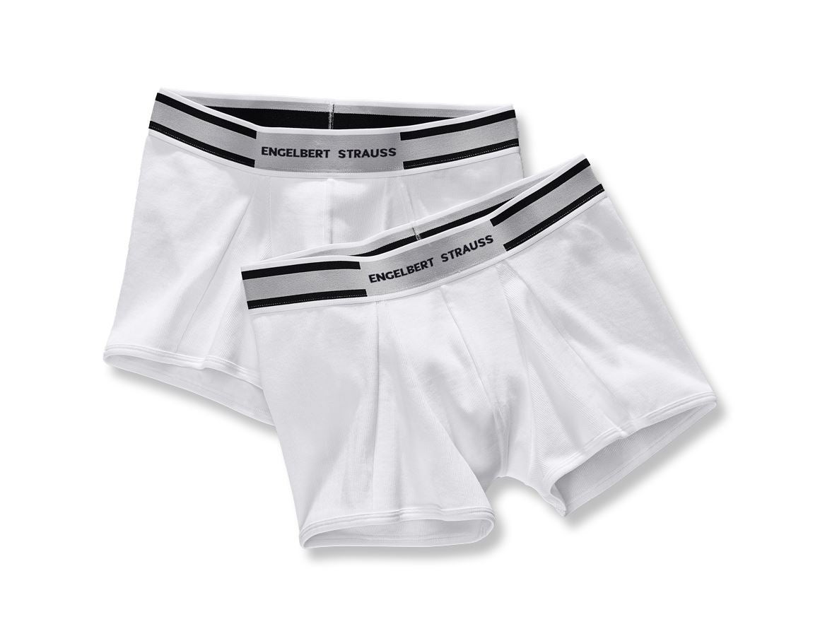 Underwear | Functional Underwear: e.s. Cotton rib pants, pack of 2 + white+white