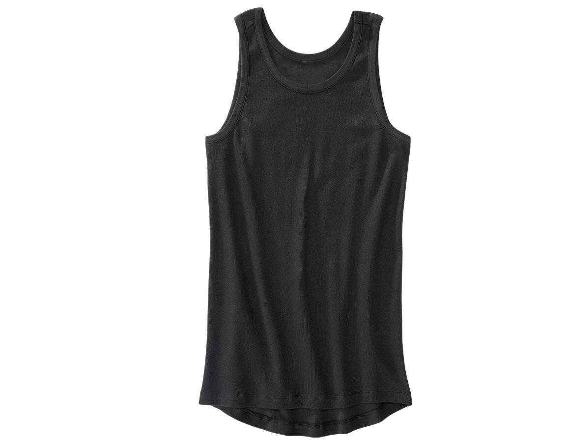 Undertøj | Termotøj: e.s. cotton rib Tank-shirt + sort