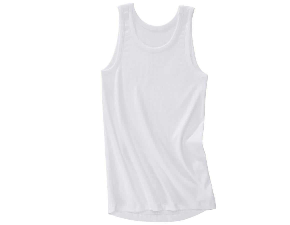 Topics: e.s. Cotton rib tank shirt + white