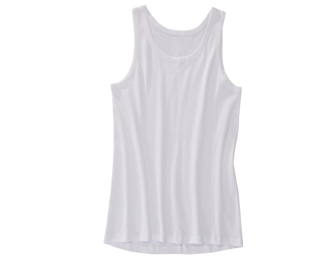 Topics: e.s. Vest fine rib classic + white