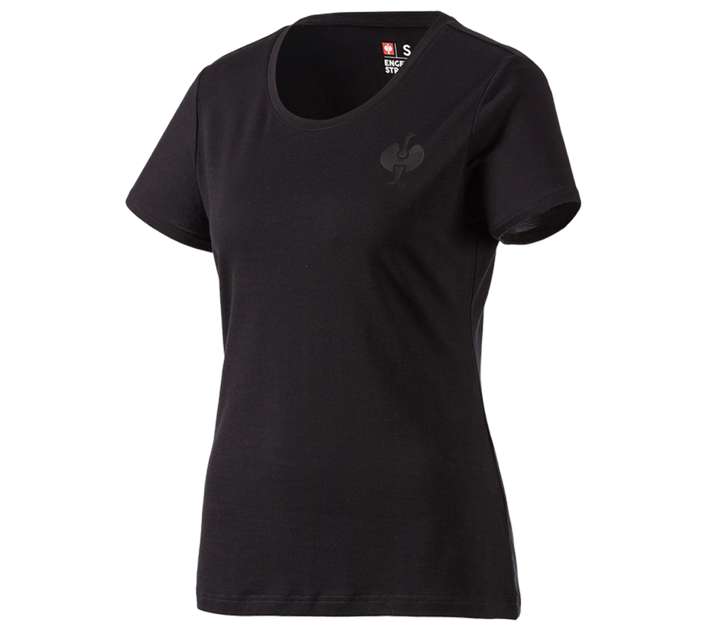 T-Shirts, Pullover & Skjorter: T-Shirt Merino e.s.trail, damer + sort