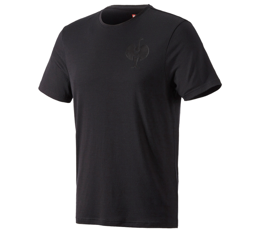 T-Shirts, Pullover & Skjorter: T-Shirt Merino e.s.trail + sort