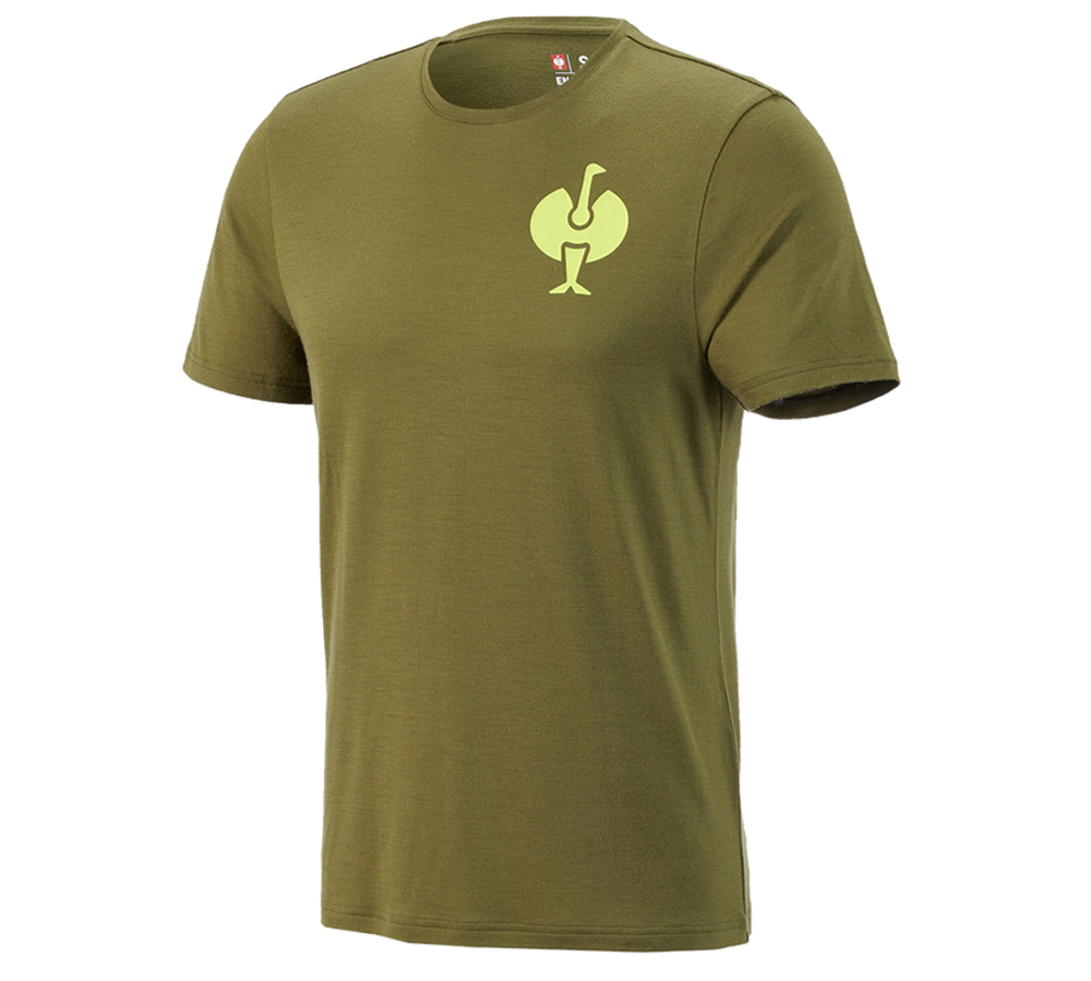 Emner: T-Shirt Merino e.s.trail + enebærgrøn/limegrøn