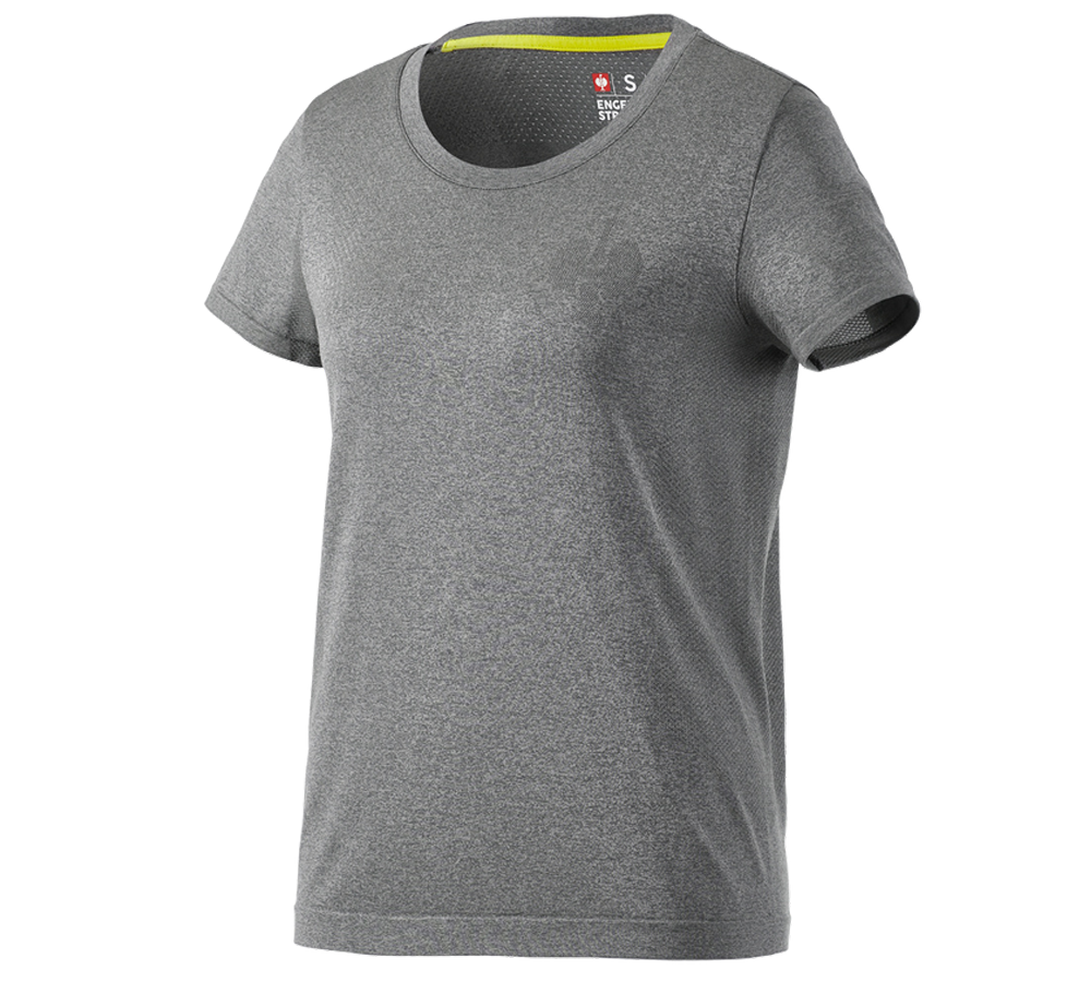 T-Shirts, Pullover & Skjorter: T-Shirt seamless e.s.trail, damer + basaltgrå melange