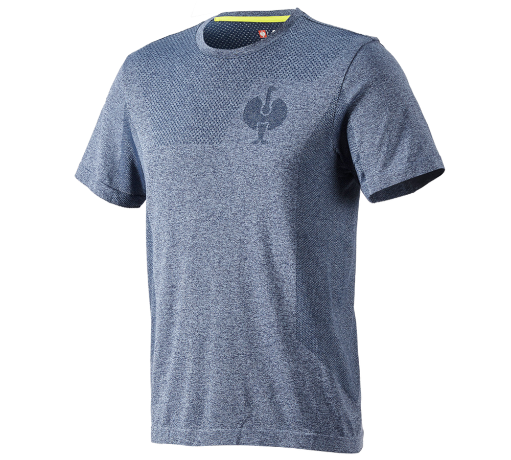 T-Shirts, Pullover & Skjorter: T-Shirt seamless e.s.trail + dybblå melange