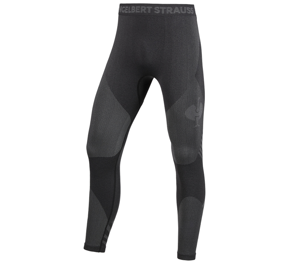 Undertøj | Termotøj: Funktions-long pants e.s.trail seamless - warm + sort/basaltgrå