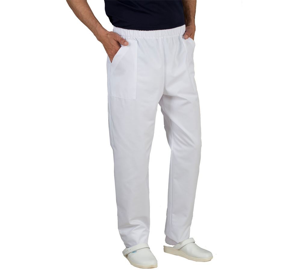 Arbejdsbukser: Bukser med elastik i taljen Lanzarote + hvid