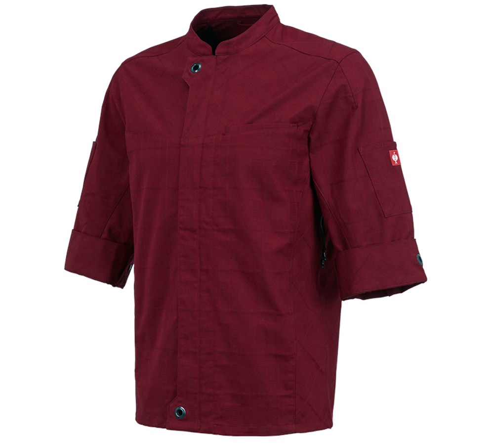 Work Jackets: Work jacket short sleeved e.s.fusion, men's + ruby