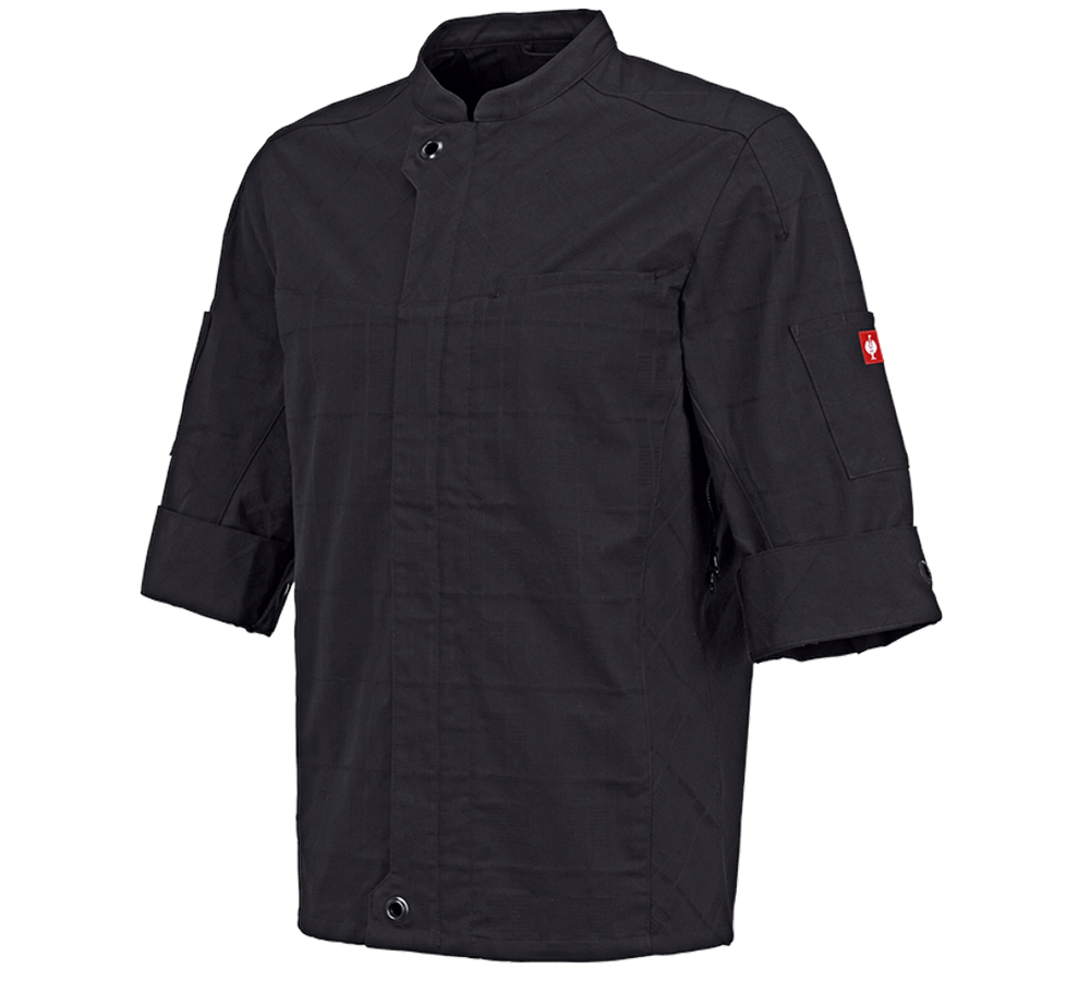 Work Jackets: Work jacket short sleeved e.s.fusion, men's + black