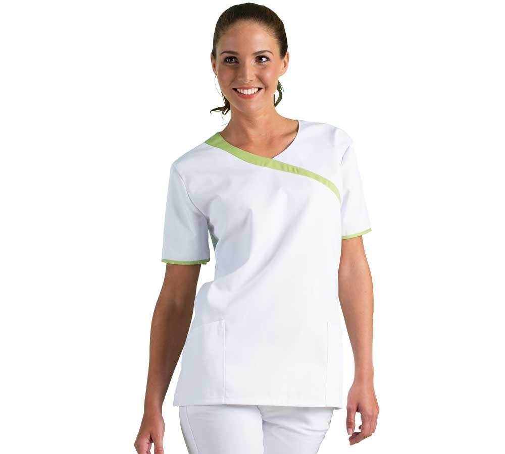 T-Shirts, Pullover & Skjorter: Tunika Maren + hvid/æblegrøn