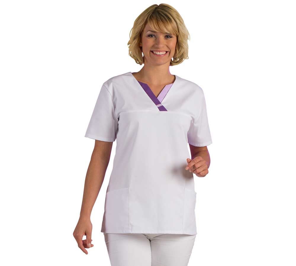T-Shirts, Pullover & Skjorter: Tunika Tamara + hvid/violet/syren