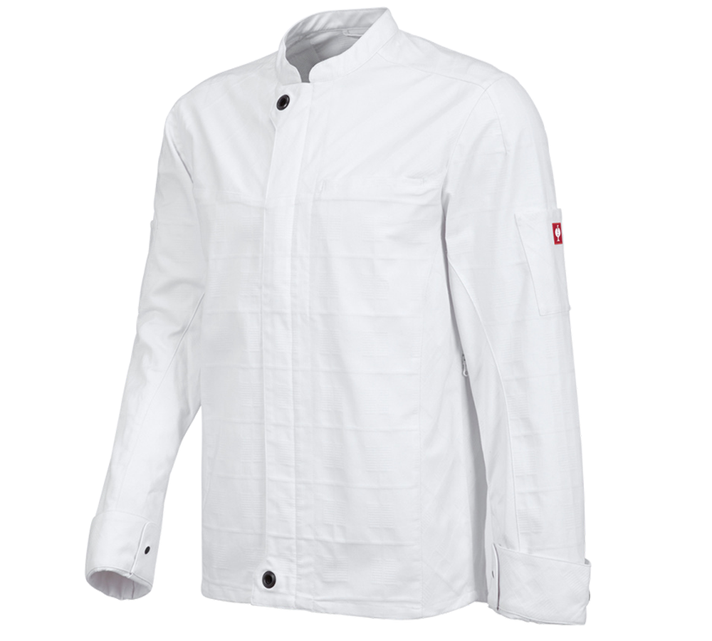 Work Jackets: Work jacket long sleeved e.s.fusion, men's + white