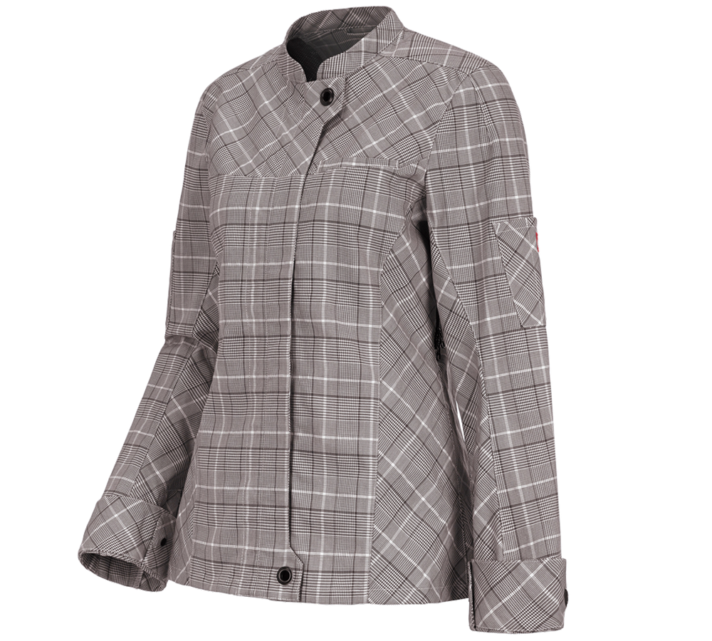 Shirts, Pullover & more: Work jacket long sleeved e.s.fusion, ladies' + chestnut/white
