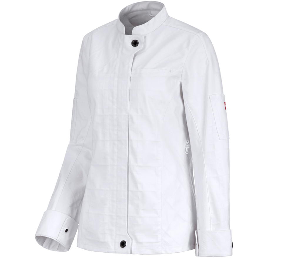 T-Shirts, Pullover & Skjorter: Arbejdsjakke lange ærmer e.s.fusion, damer + hvid