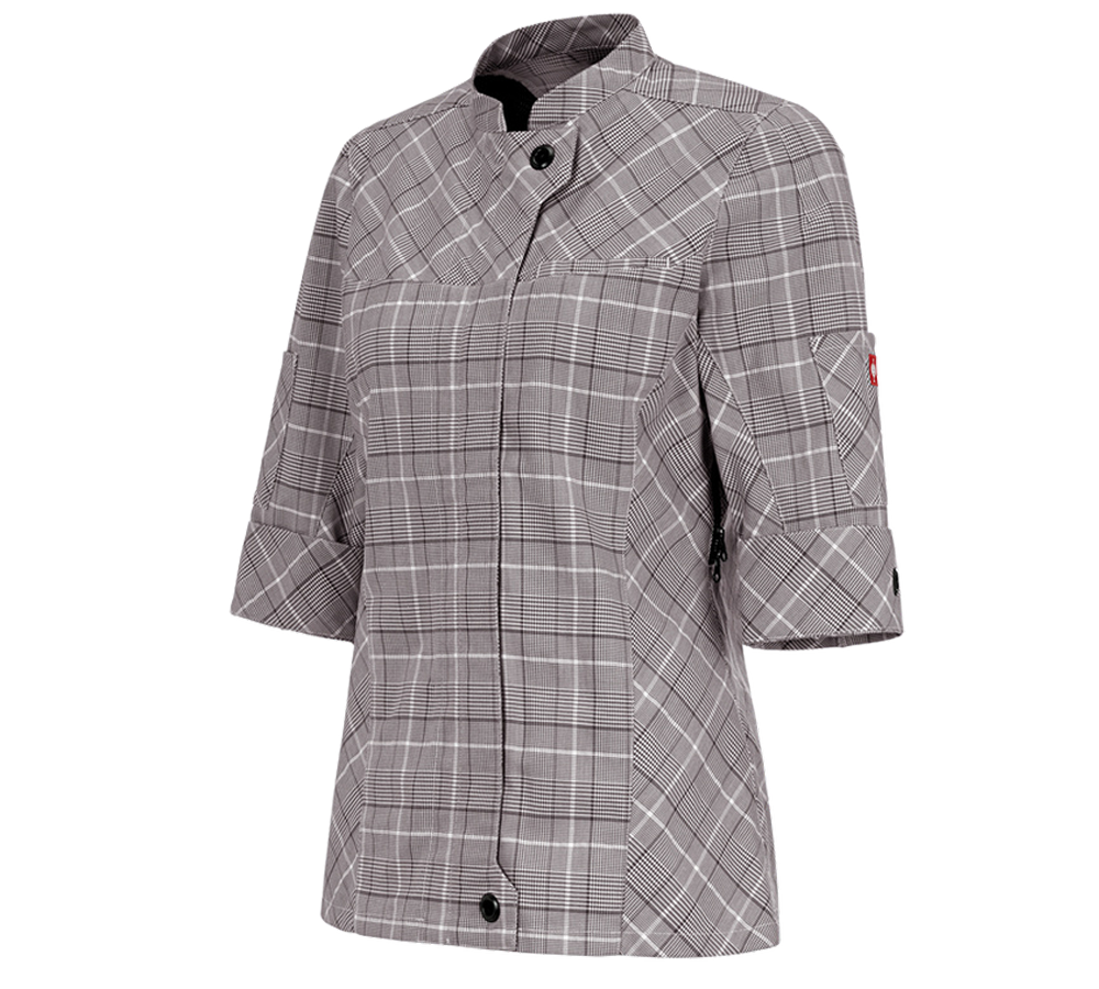 T-Shirts, Pullover & Skjorter: Arbejdsjakke 3/4-ærme e.s.fusion, damer + kastanje/hvid