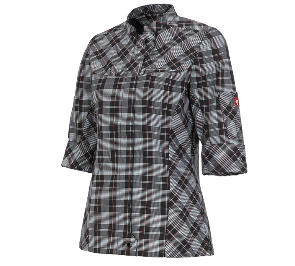 T-Shirts, Pullover & Skjorter: Arbejdsjakke 3/4-ærme e.s.fusion, damer + sort/hvid/rød
