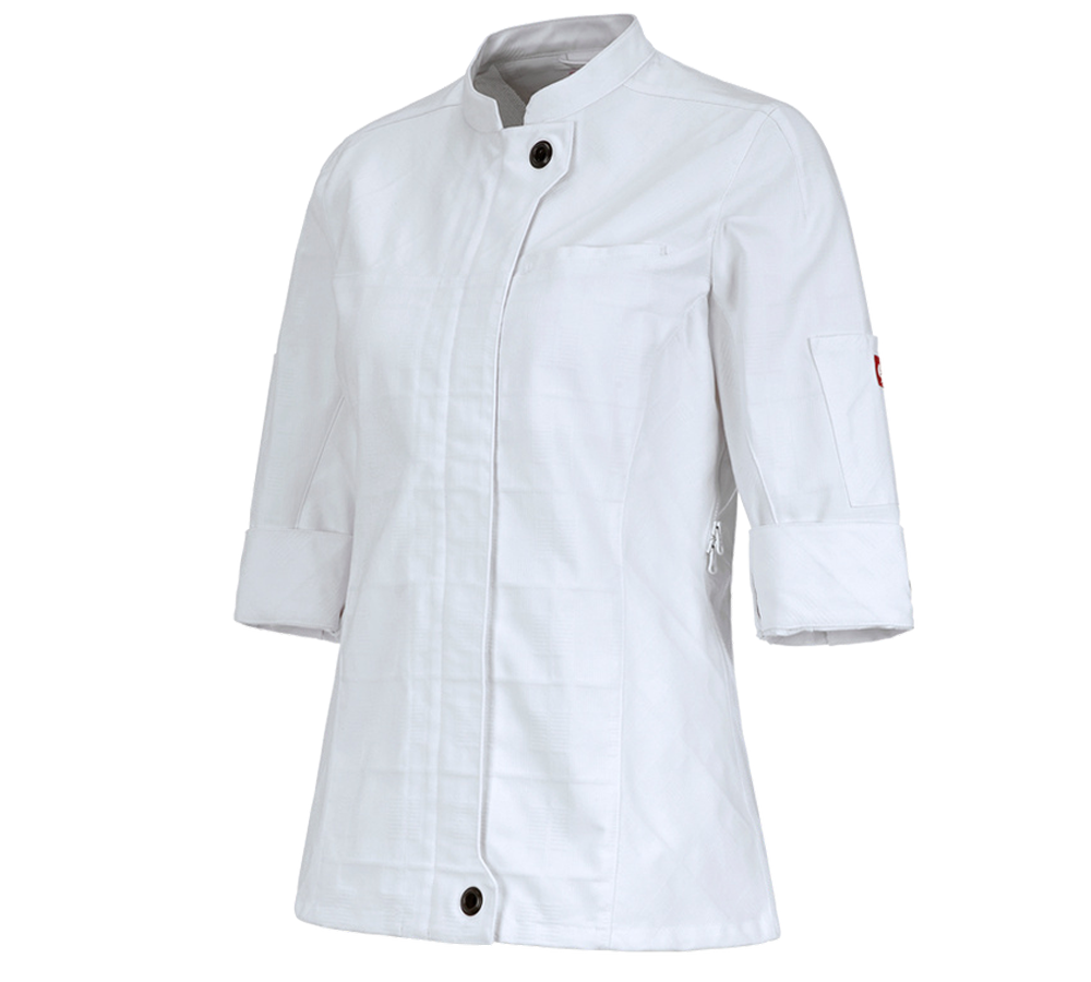 Topics: Work jacket 3/4-sleeve e.s.fusion, ladies' + white