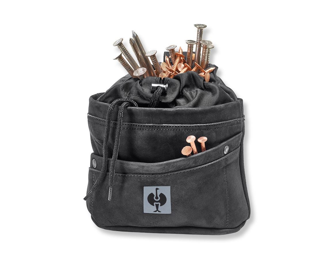 Tool bags: Leather nail bag e.s.vintage + black