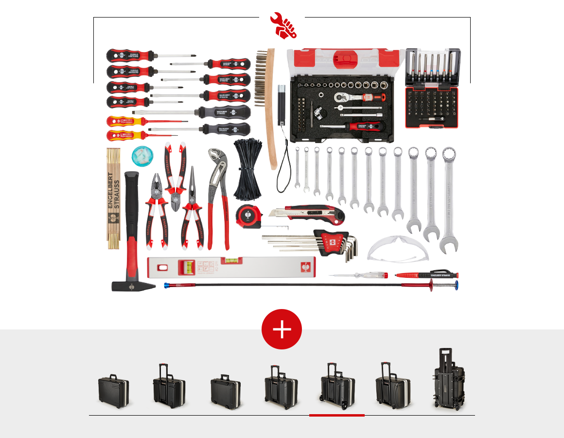 Værktøjskufferter: Værktøjssæt allround Profi inkl. værktøjskuffert