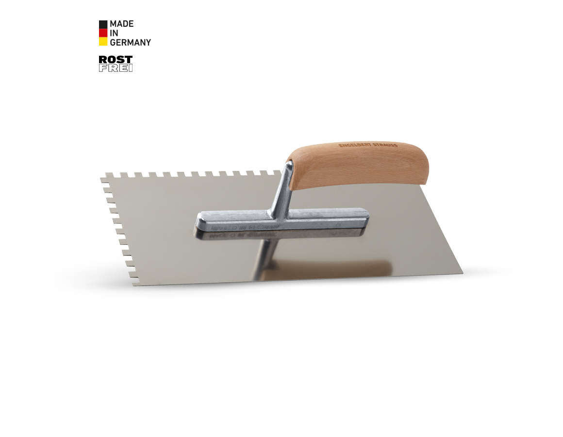 Trowels | spatulas | rubbing board: e.s. Trowel with perforation, stainless steel