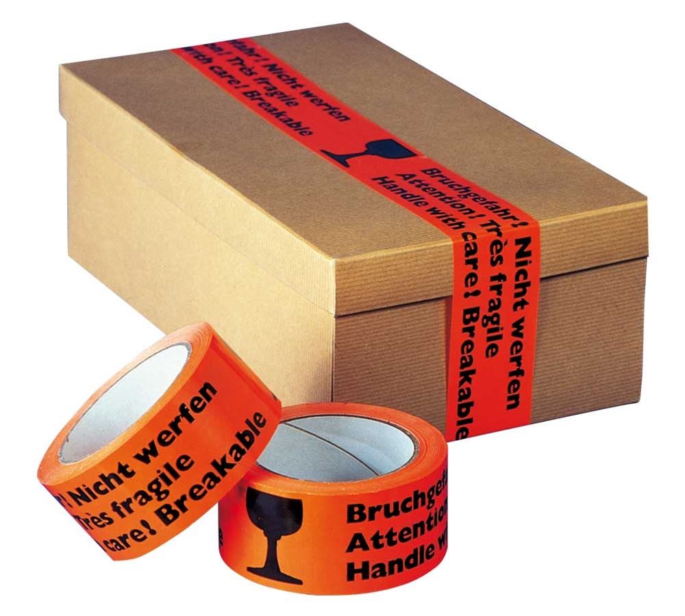 Pakkebånd: Tape Bruchgefahr