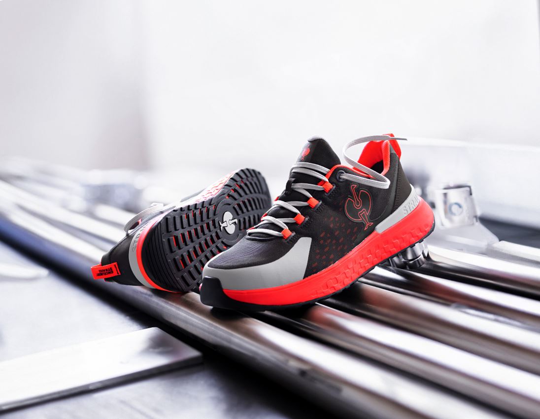 Footwear: SB Safety shoes e.s. Comoe low + black/high-vis red