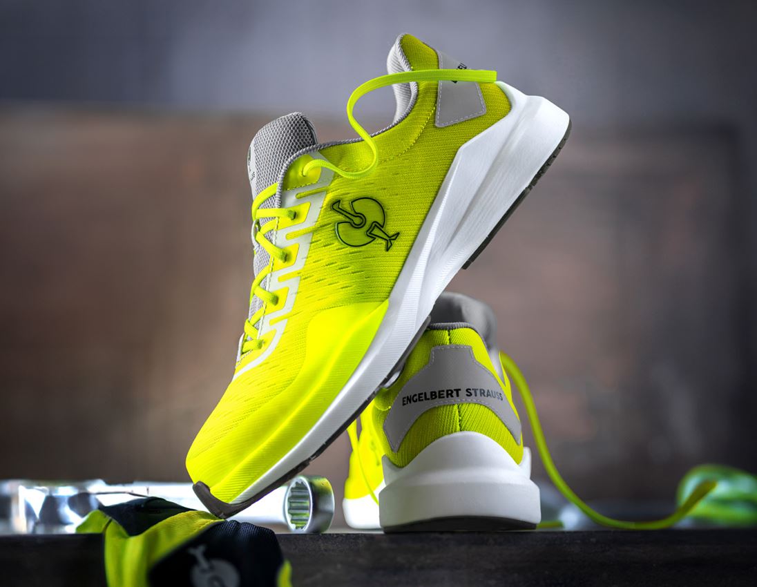 Footwear: S1 Safety shoes e.s. Padua low + platinum/high-vis yellow 1