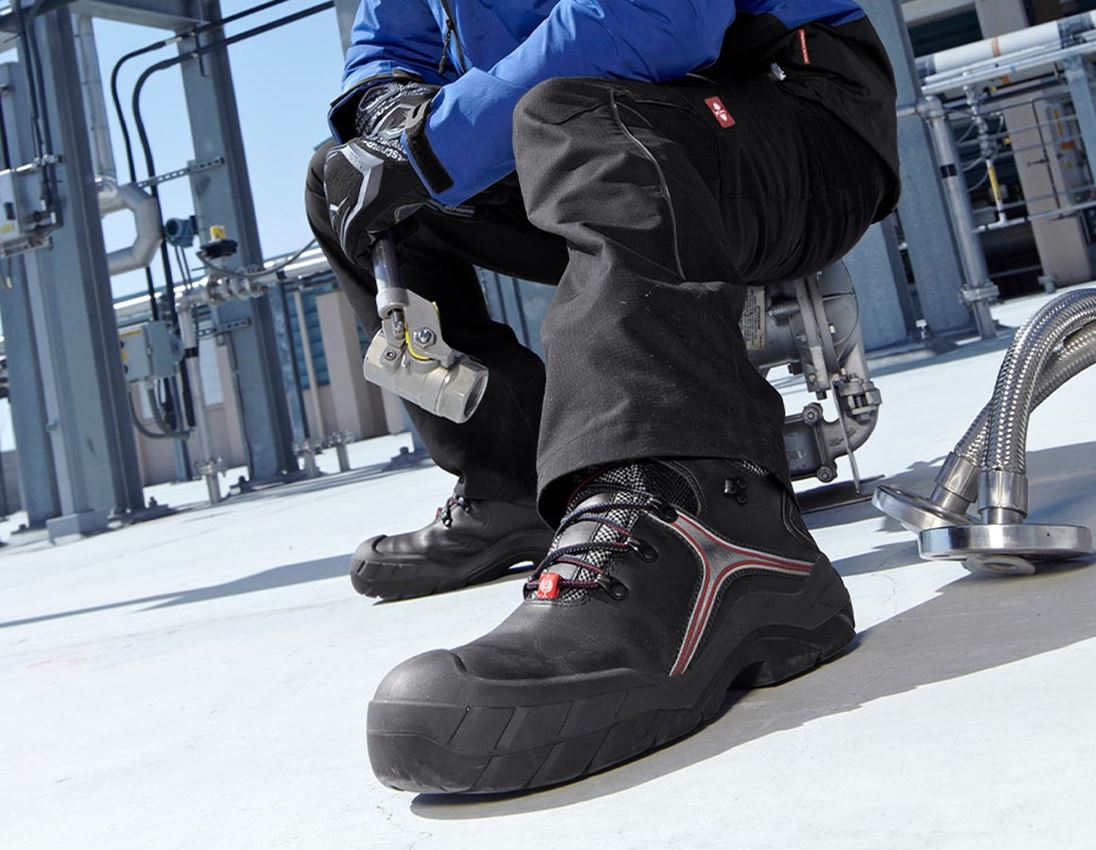 S3: e.s. S3 Safety boots Pollux + black/red