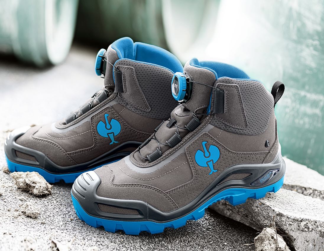 S3: S3 Safety boots e.s. Kastra II mid + titanium/gentianblue