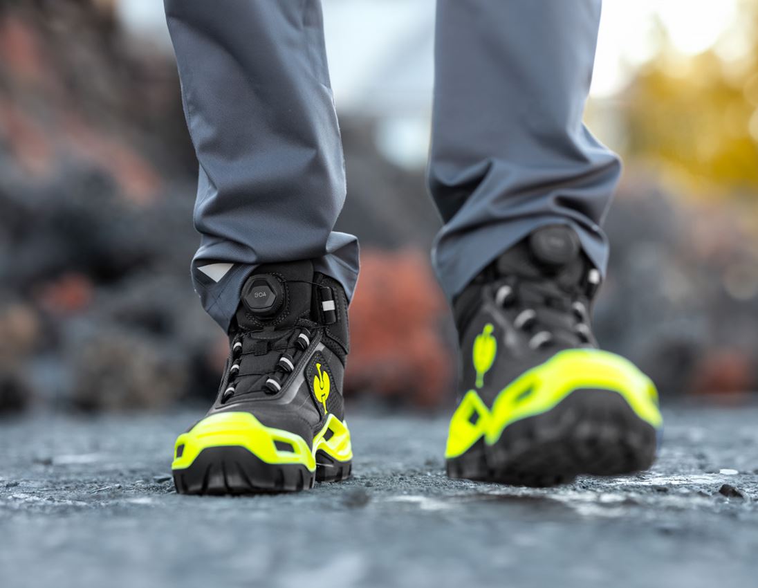 Footwear: S3 Safety boots e.s. Kastra II mid + anthracite/high-vis yellow 2