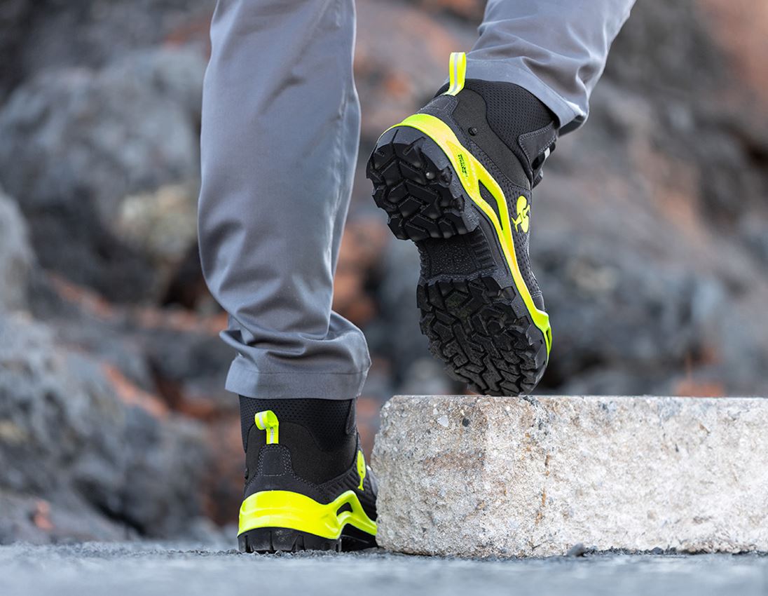 Footwear: S3 Safety boots e.s. Kastra II mid + anthracite/high-vis yellow 3