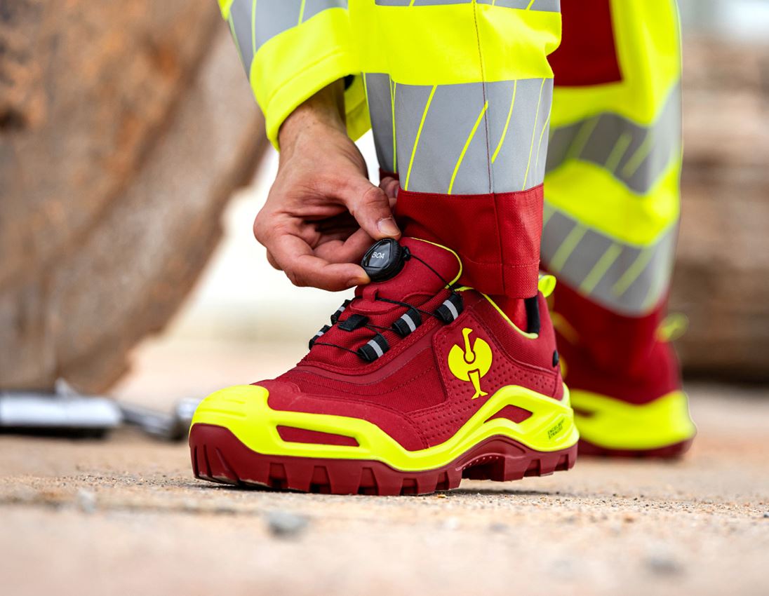 Footwear: S3 Safety shoes e.s. Kastra II low + red/high-vis yellow 2