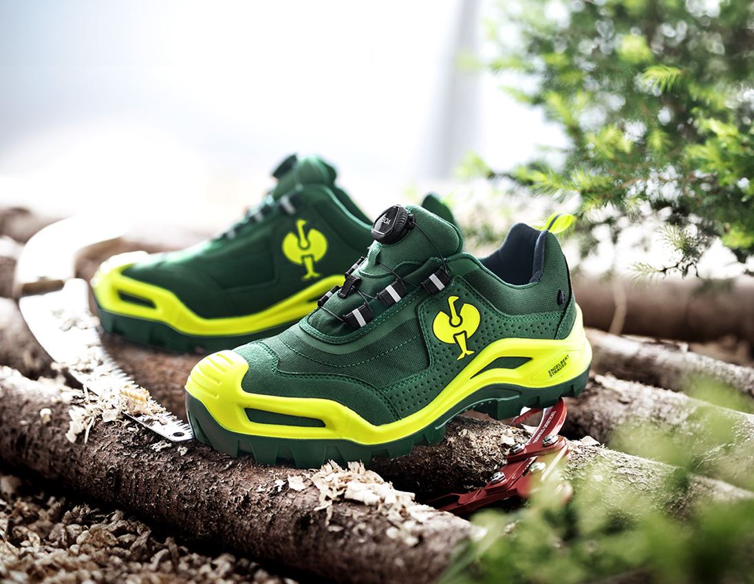 Footwear: S3 Safety shoes e.s. Kastra II low + green/high-vis yellow 1