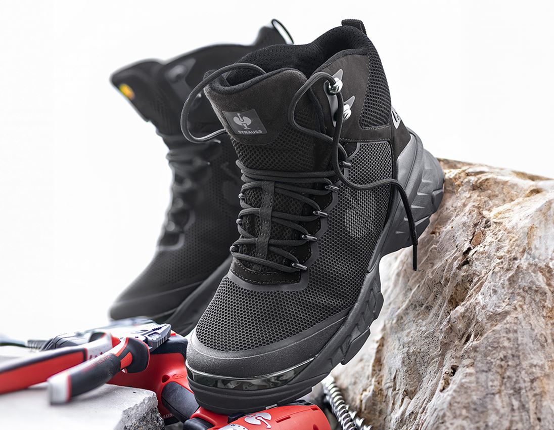 Footwear: S7S Safety boots e.s. Bozen mid + black 1