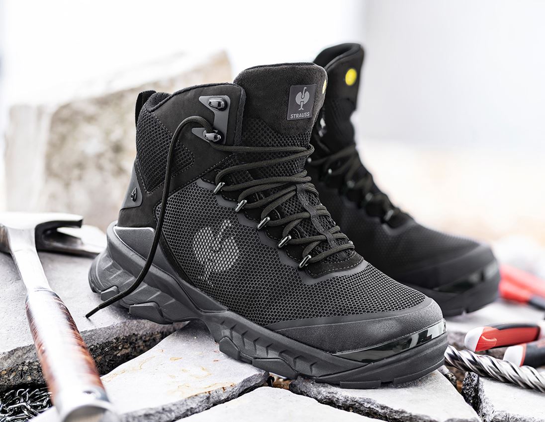 Footwear: S7S Safety boots e.s. Bozen mid + black