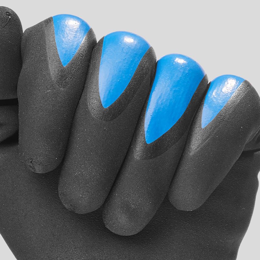 Coated: Nitrile foam gloves Flexible Pro + blue/grey-melange 2