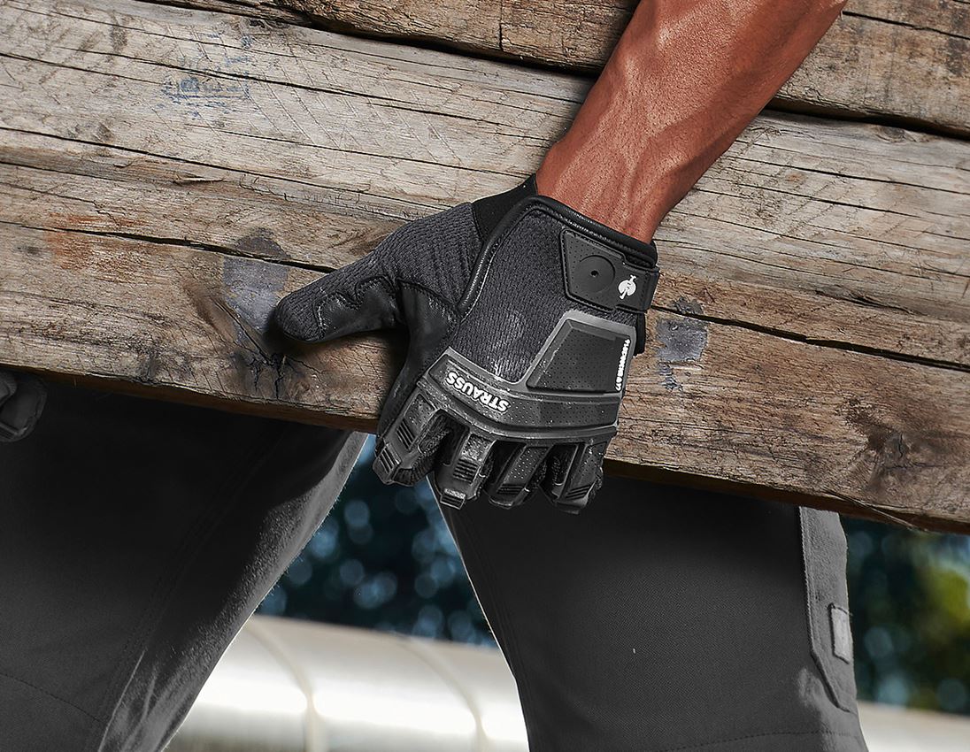 Hybrid: e.s. Assembly gloves Protect + black