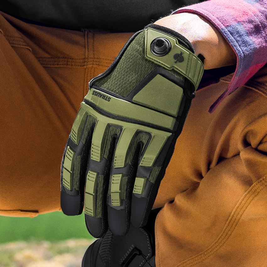 Hybrid: e.s. Assembly gloves Protect + olive/black 2