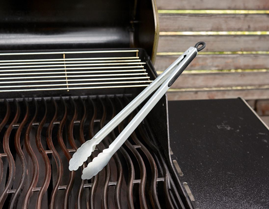 Arbejdsbeskyttelse: 2x Varmehandsker heat-expert + grilltang 1