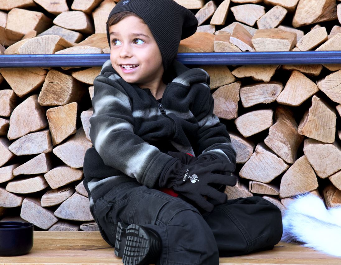 Tilbehør: e.s. Fleece Comfort vinterhandsker til børn + sort