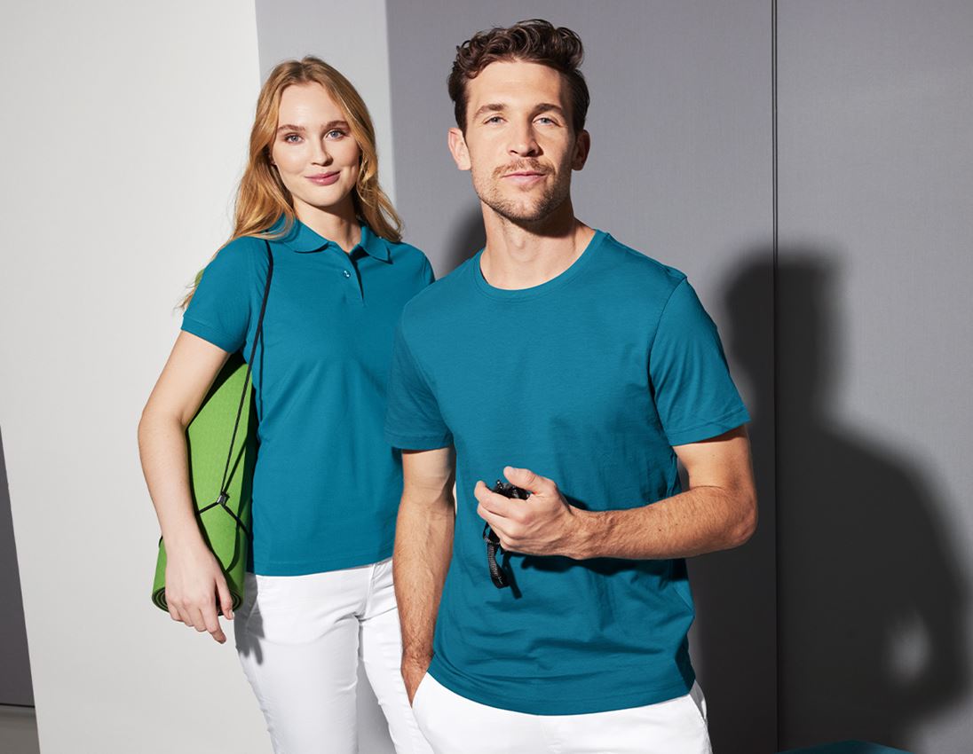 Shirts, Pullover & more: e.s. T-shirt cotton + petrol 1