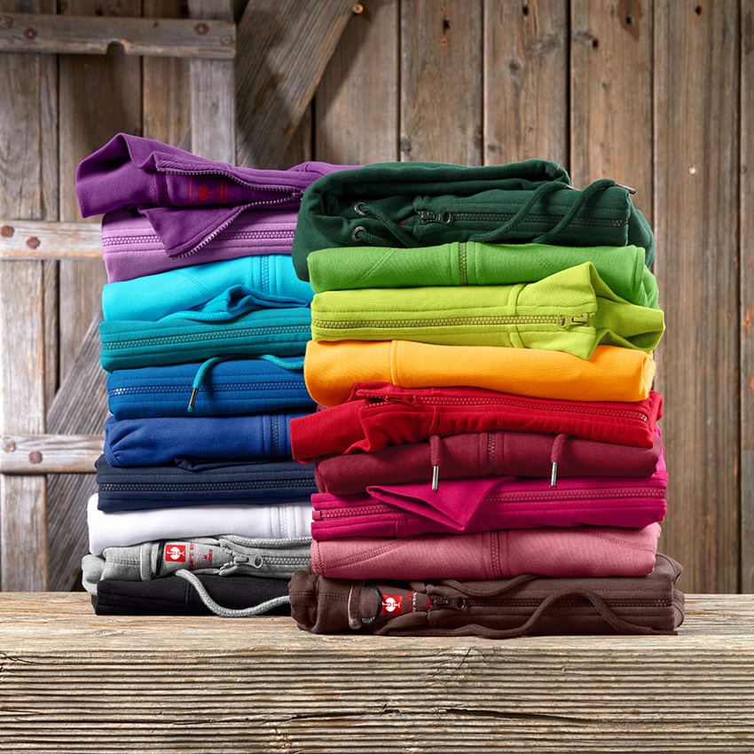 T-Shirts, Pullover & Skjorter: e.s. Hoody-Sweatjakke poly cotton, damer + majgrøn 2