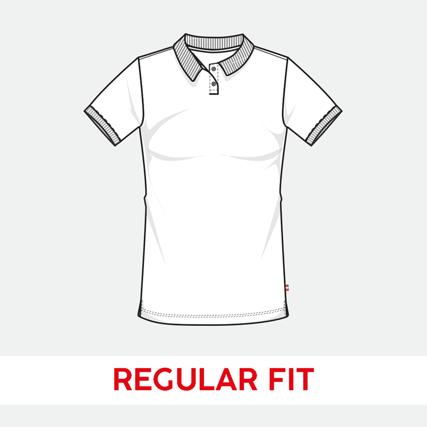 T-Shirts, Pullover & Skjorter: e.s. Pique-Polo cotton stretch, damer + sort 2