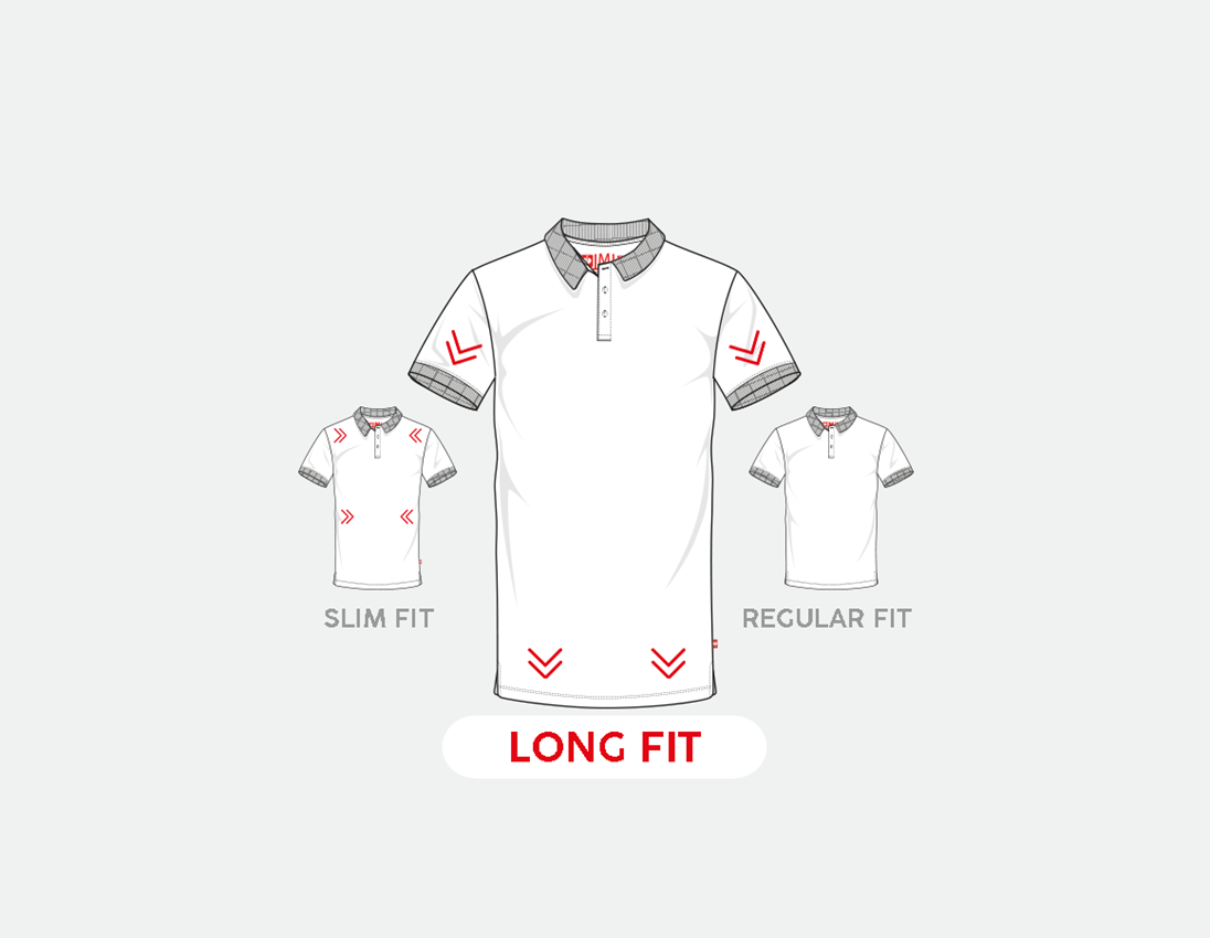 T-Shirts, Pullover & Skjorter: e.s. Piqué-Polo cotton stretch, long fit + ildrød 1