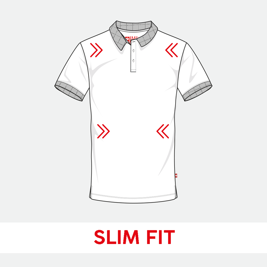 T-Shirts, Pullover & Skjorter: e.s. Pique-Polo cotton stretch, slim fit + antracit 2
